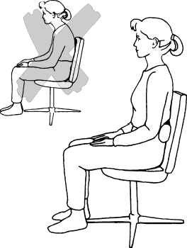 Upright discount sitting posture